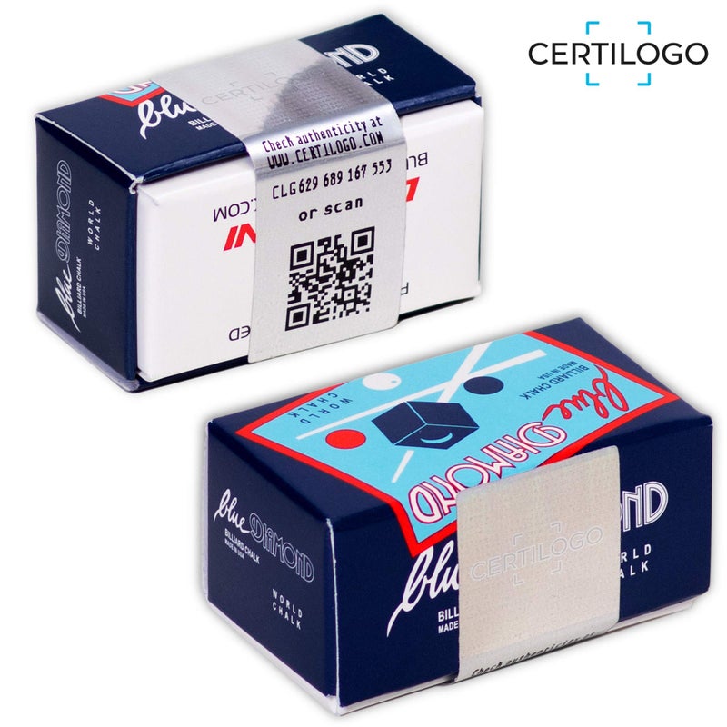 Longoni Blue Diamond Billiard Chalk w/Certilogo Protection 2 pcs - Image 5
